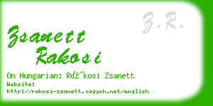 zsanett rakosi business card